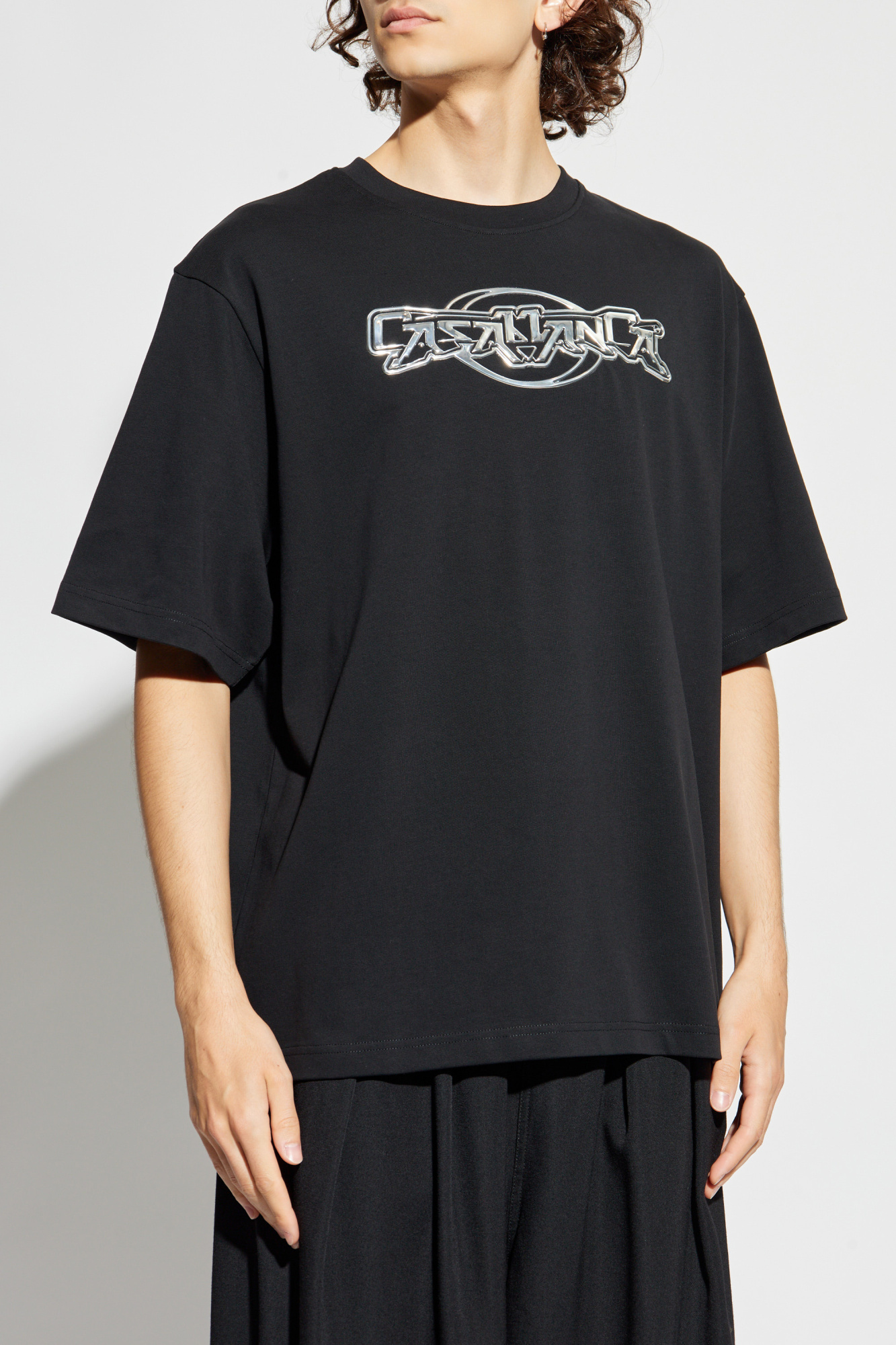 Tシャツ・カットソー CASABLANCA Women Tops WS25JTS046 03 Black d7e32376-acf3-4695-b848-